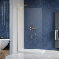 Modo New II 8mm Walk-In Screen Clear Glass - Brushed Gold Profile