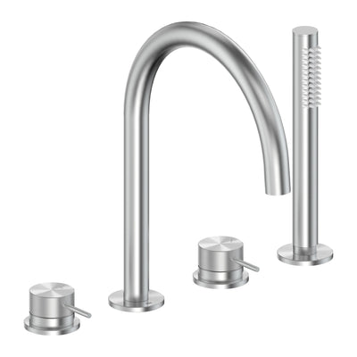 KFA MOZA 316L inox 4-hole deck-mounted bath mixer