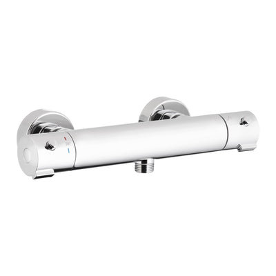 KFA Moza wall-mounted thermostatic shower mixer in chrome