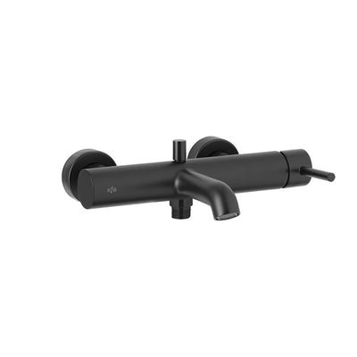 KFA Moza horizontal wall-mounted bath mixer in matt black