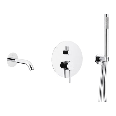 KFA Moza concealed bath set with 3-function mixer in chrome