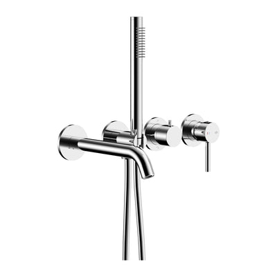 KFA Moza concealed bath set with 3-hole mixer in chrome