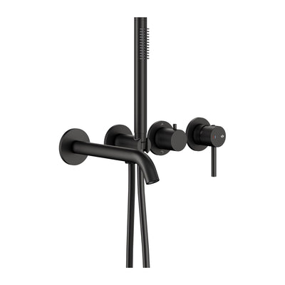KFA Moza concealed bath set with 3-hole mixer in matt black