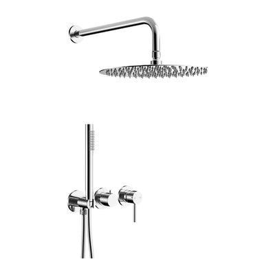 KFA Moza concealed shower set with 3-hole mixer in chrome