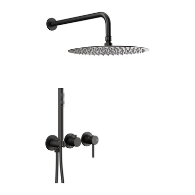KFA Moza concealed shower set with 3-hole mixer in matt black