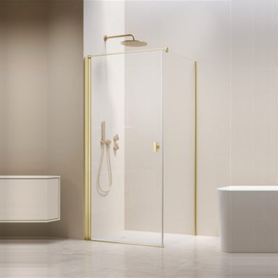 Radaway Nes 6 KDJ I Shower Enclosure - Brushed Light Gold