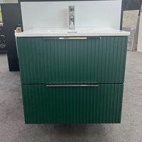 Phoenix Oklahoma Green Vanity Unit & Basin with Chrome Handles and Tap