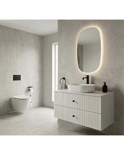 Nereida 90x45cm Oval LED Bathroom Mirror