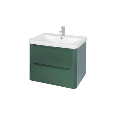 Eve Green 500mm Wall Hung Unit & Basin