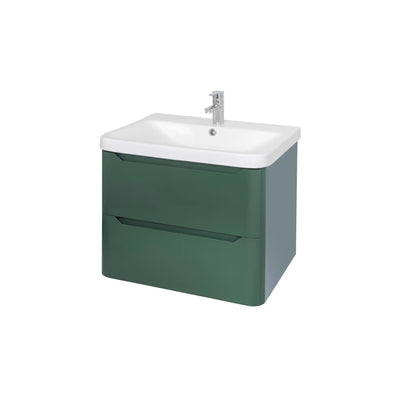 Eve Green 600mm Wall Hung Unit & Basin