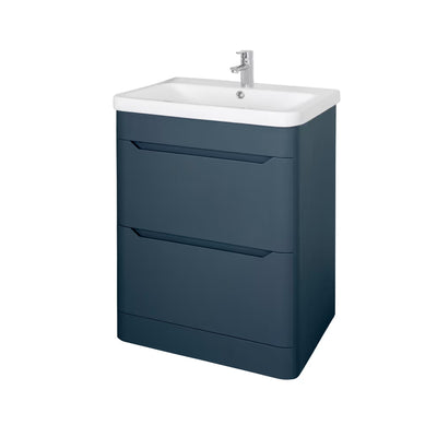 Eve Navy 500mm Floor Standing Unit & Basin