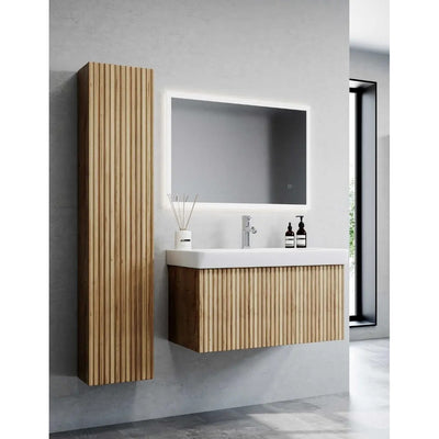 Soho Oak Wall Hung Tall Boy