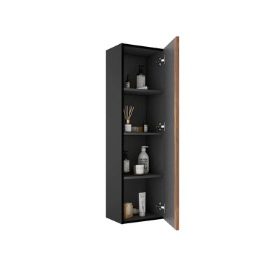 Phoenix Pro Black wall hung tall boy storage cabinet