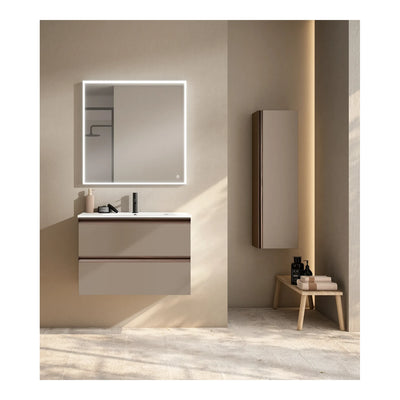 Phoenix Pro Quartzo vanity unit and tall boy in bathroom