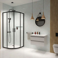 Premium Black Pro PDD Quadrant Shower Enclosure in Bathroom