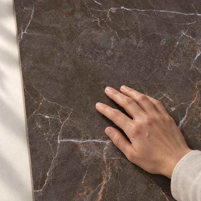 Proud Champagne Naturale Structure Matt 120x60cm – hand touching tile surface – product render