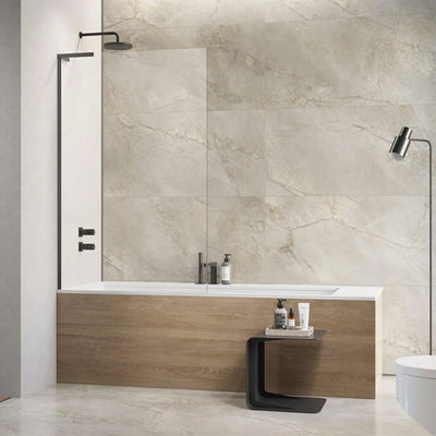 Radaway 8mm Modo PNJ II Bath Screen Brushed Gunmetal in Bathroom