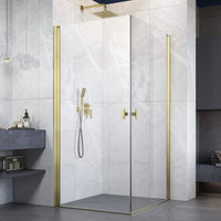 Radaway Brushed Gold NES KDD I Premium Shower Enclosure 6mm