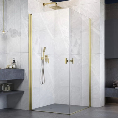 Radaway Brushed Gold NES KDD I Premium Shower Enclosure 6mm