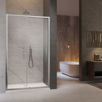 Radaway Chrome Premium Pro DWJ Shower Door in Bathroom