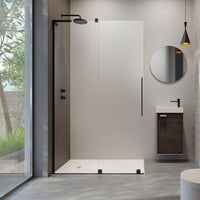 Radaway Furo SL Sliding Walk-In Black Shower Screen Installed