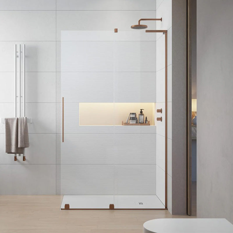 Radaway Furo Sliding Walk-In Shower Screen - Brushed Copper – Bathroom ...