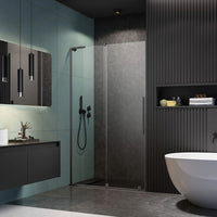 Radaway Furo Brushed Gunmetal DWJ Premium Sliding Door in Bathroom