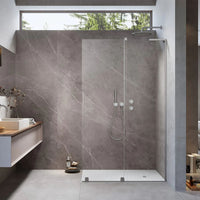 Radaway Furo Brushed Nickel Sliding Screen in Bathroom