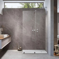 Radaway Furo Sliding Walk-In Shower Screen - Brushed Nickel
