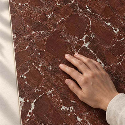 Ravero Wine Structure Matt 120x60cm – hand touching tile surface – product render