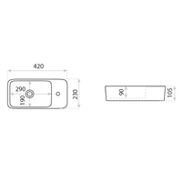 Gila Counter Top Basin - Bathroom Store Ireland