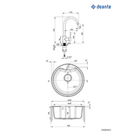 Solis Granite sink with tap 1-bowl - sand - Deante