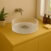Aura Glass Countertop Basin Frosted - Bathroom Store Ireland