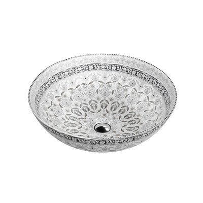Rosa Countertop Basin White & Black Detail