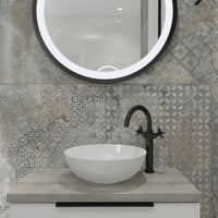 Round Countertop Washbasin in Bathroom