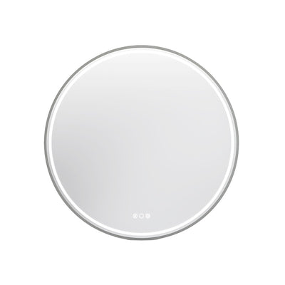 Ersa 80cm Round LED Bathroom Mirror — Gunmetal