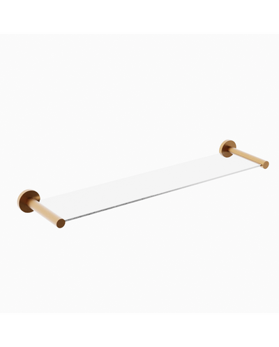 Senso Glass Shelf — Brushed Copper