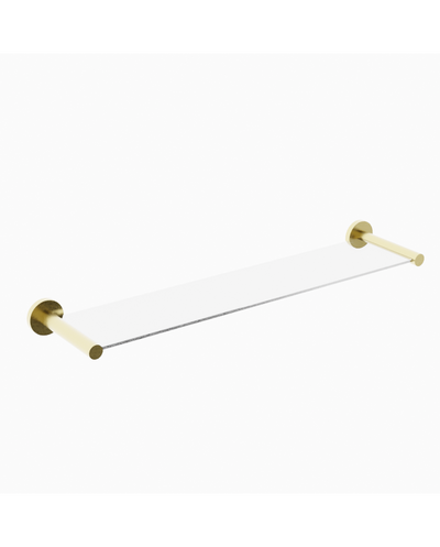 Senso Glass Shelf — Brushed Gold