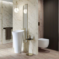 Serene Bianco Inserto Tiles in Bathroom