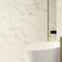 Serene Bianco Structura Tiles in Bathroom