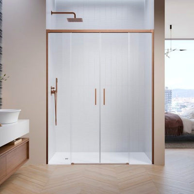 IDEA 8 DWD Shower Door - Brushed Copper