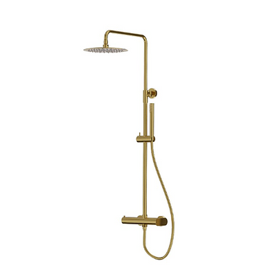 Spark Shower Set with Rain Shower — Brushed Gold