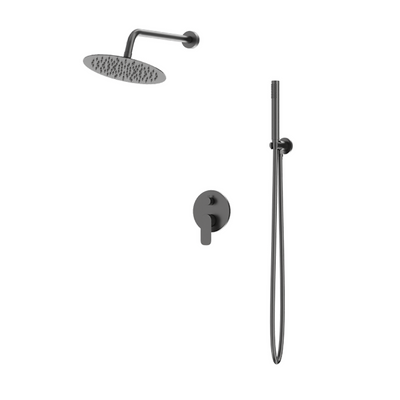 Spark Concealed Shower Set with Rain Shower — Gunmetal