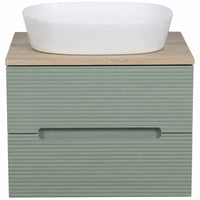 Monza Plus 600mm Wall-Hung Bathroom Vanity Unit - Beige | Green | Black