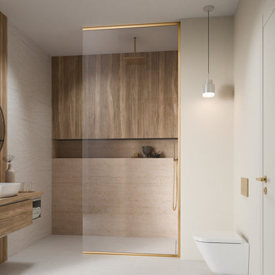 Radaway Modo XL Gold Walk-In Shower Enclosure - 10mm Glass - Additional Image