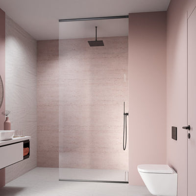 Radaway Modo XL Brushed Gunmetal Walk-In Shower Enclosure - 10mm Glass - Additional Image