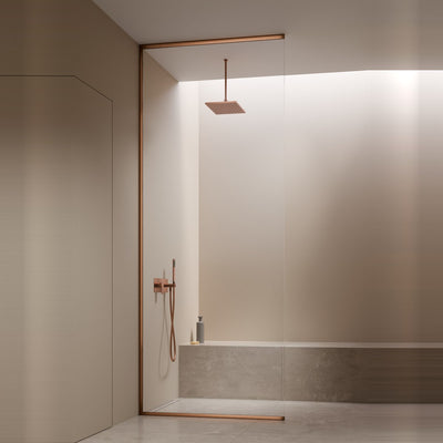 Radaway Modo XL Brushed Copper Walk-In Shower Enclosure - 10mm Glass - Additional Image