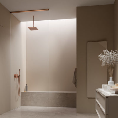 Radaway Modo XL Brushed Copper Walk-In Shower Enclosure - 10mm Glass - Additional Image