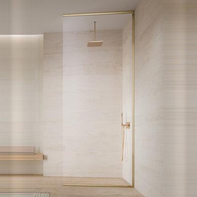 Radaway Modo XL Brushed Gold Walk-In Shower Enclosure - 10mm Glass - Additional Image
