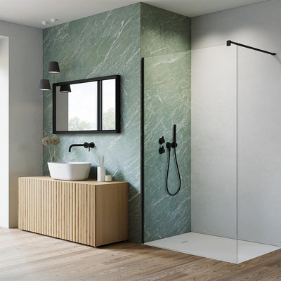 Radaway Nes 6 Walk-In Shower Screen - Black - Additional Image